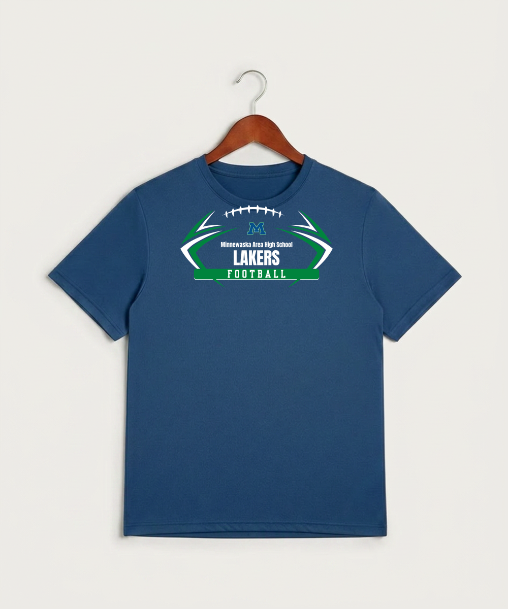 Minnewaska Area High School Football (Boys) - True Royal Heather Sport-Tek PosiCharge Competitor Tee. ST350