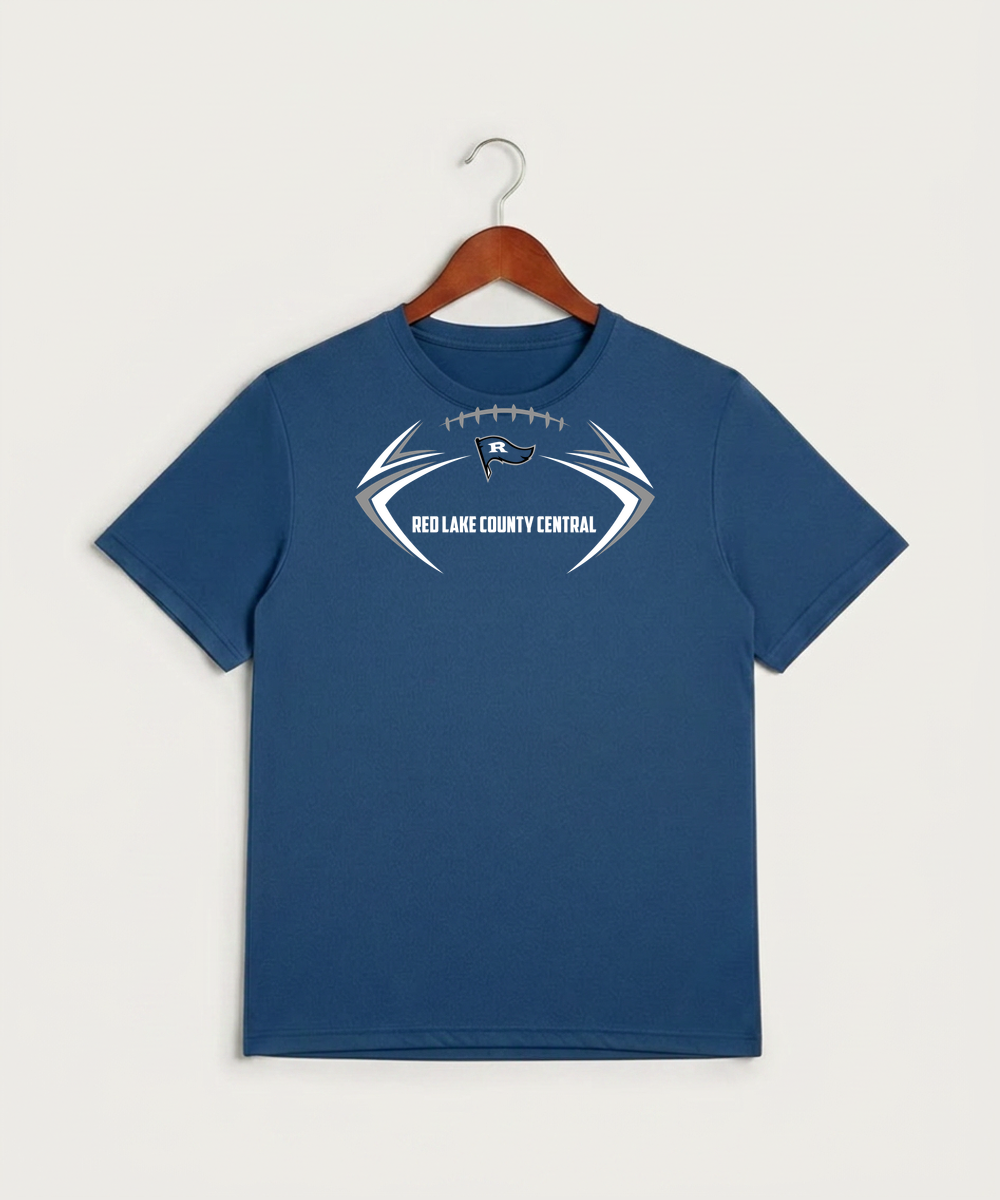 Red Lake County Central Football (Boys) - True Royal Heather Sport-Tek PosiCharge Competitor Tee. ST350