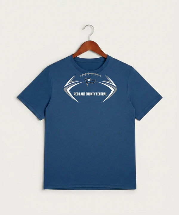 Red Lake County Central Football (Boys) - True Royal Heather Sport-Tek PosiCharge Competitor Tee. ST350