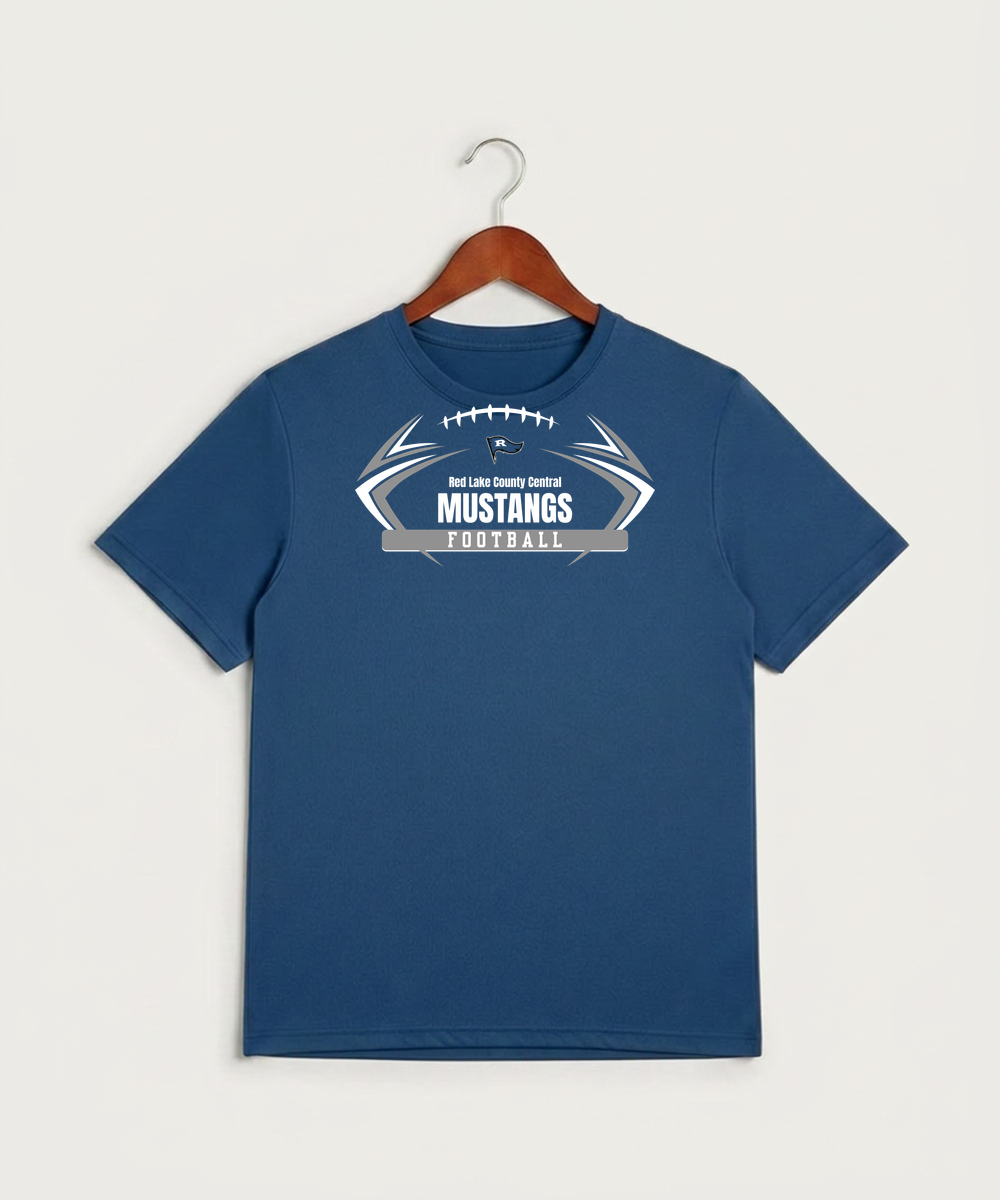 Red Lake County Central Football (Boys) - True Royal Heather Sport-Tek PosiCharge Competitor Tee. ST350
