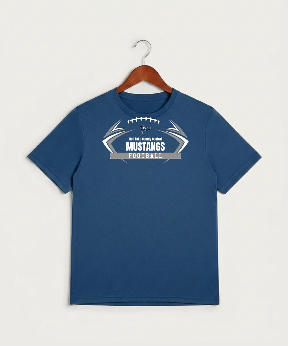 Red Lake County Central Football (Boys) - True Royal Heather Sport-Tek PosiCharge Competitor Tee. ST350