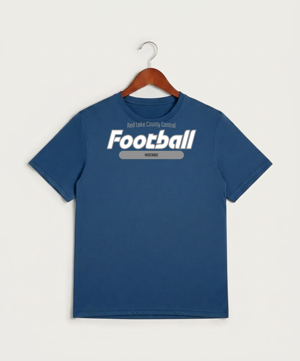 Red Lake County Central Football (Boys) - True Royal Heather Sport-Tek PosiCharge Competitor Tee. ST350
