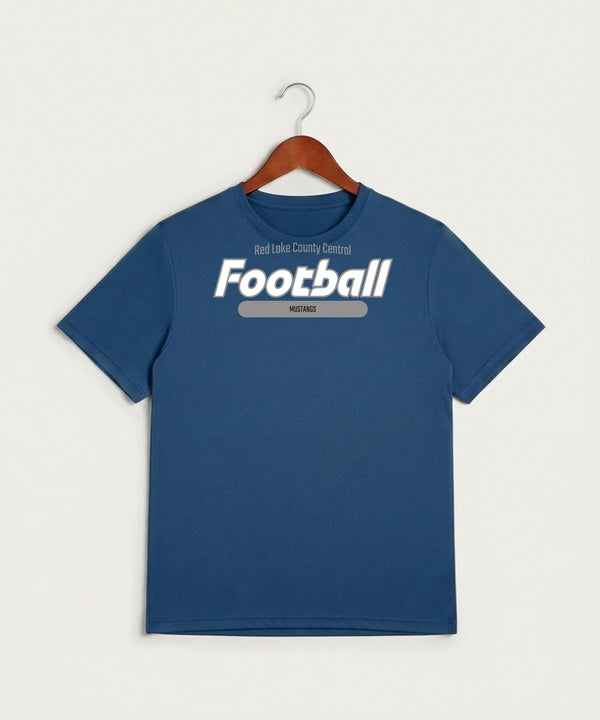Red Lake County Central Football (Boys) - True Royal Heather Sport-Tek PosiCharge Competitor Tee. ST350