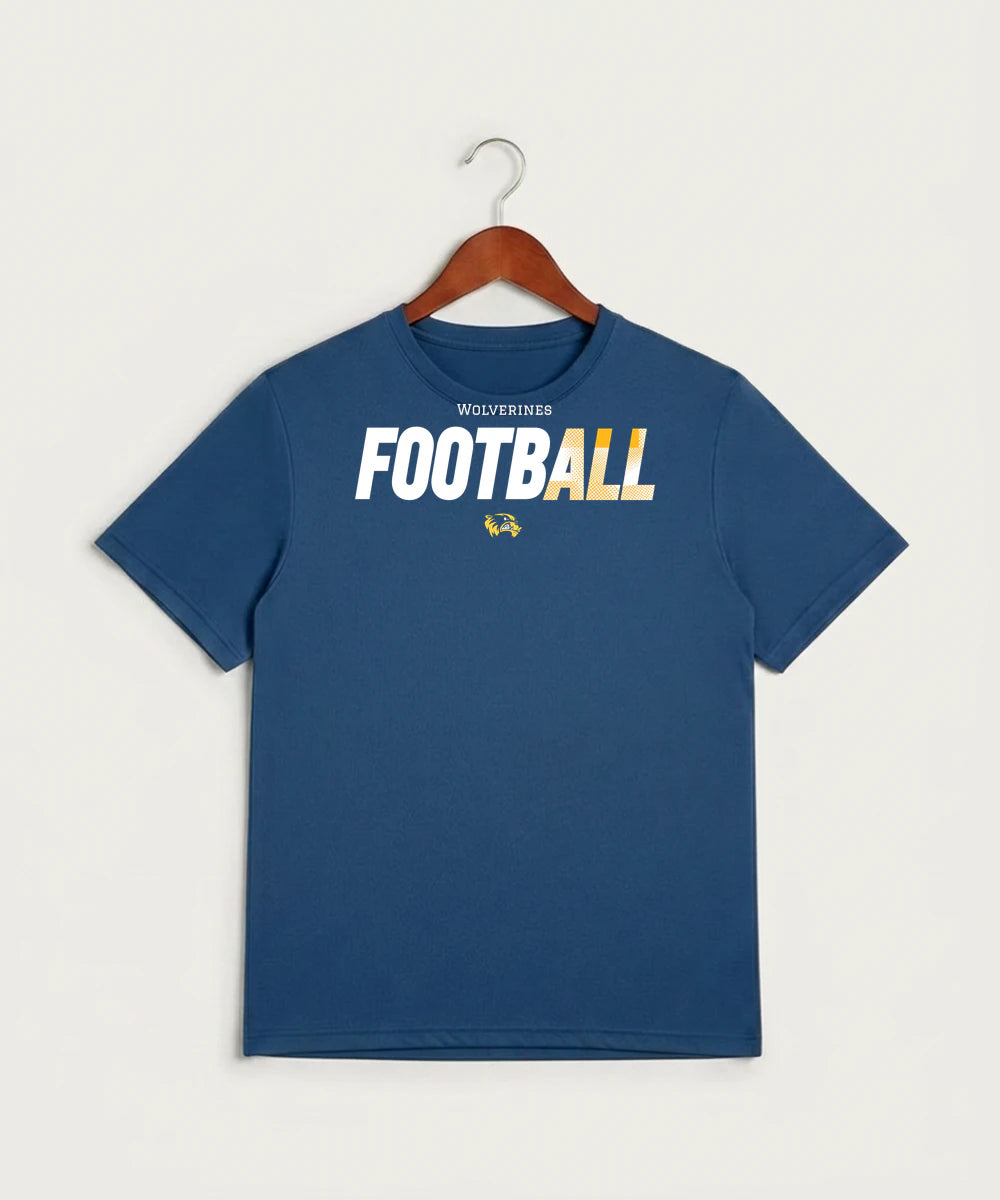 Wadena Deer Creek High School Football (Boys) - True Royal Heather Sport-Tek PosiCharge Competitor Tee. ST350