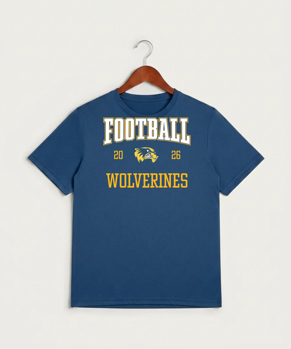 Wadena Deer Creek High School Football (Boys) - True Royal Heather Sport-Tek PosiCharge Competitor Tee. ST350