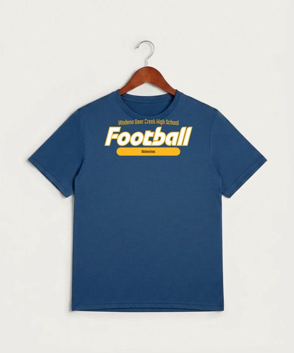 Wadena Deer Creek High School Football (Boys) - True Royal Heather Sport-Tek PosiCharge Competitor Tee. ST350