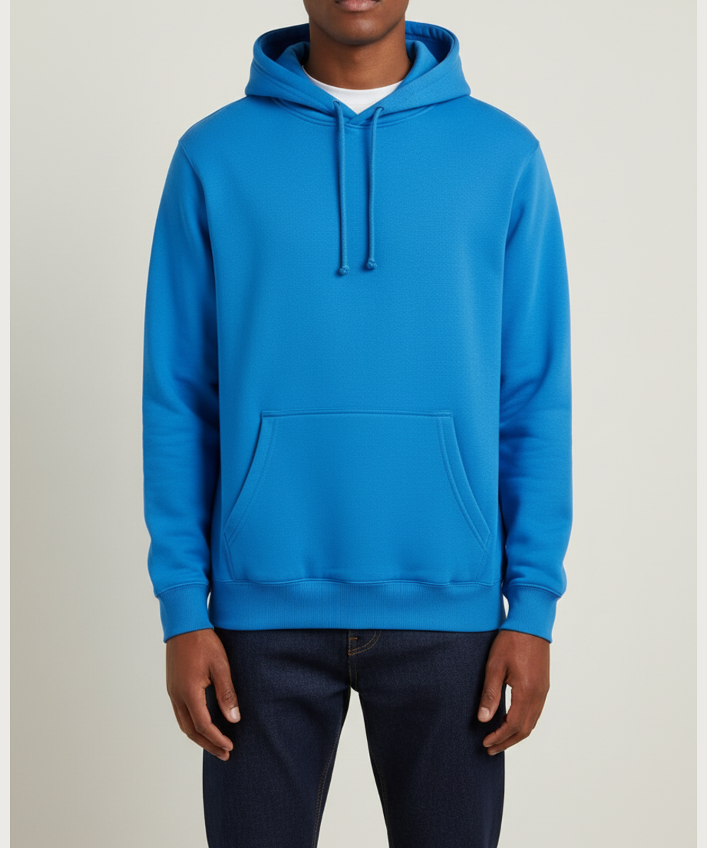 Ashwaubenon High School Football (Boys) - True Royal Hoodie Value - Left Chest (model)