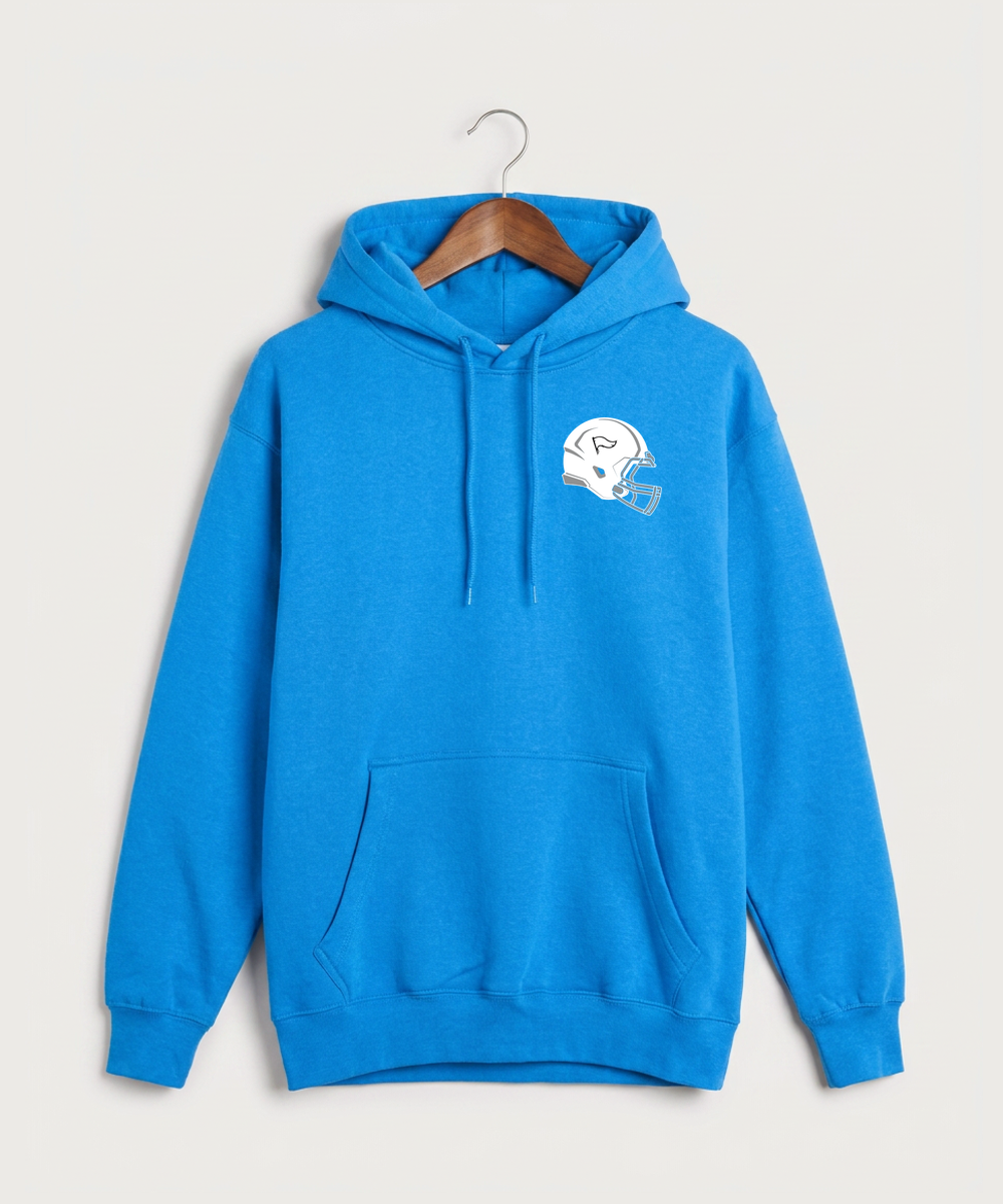 Red Lake County Central Football (Boys) - True Royal Hoodie Value - Left Chest