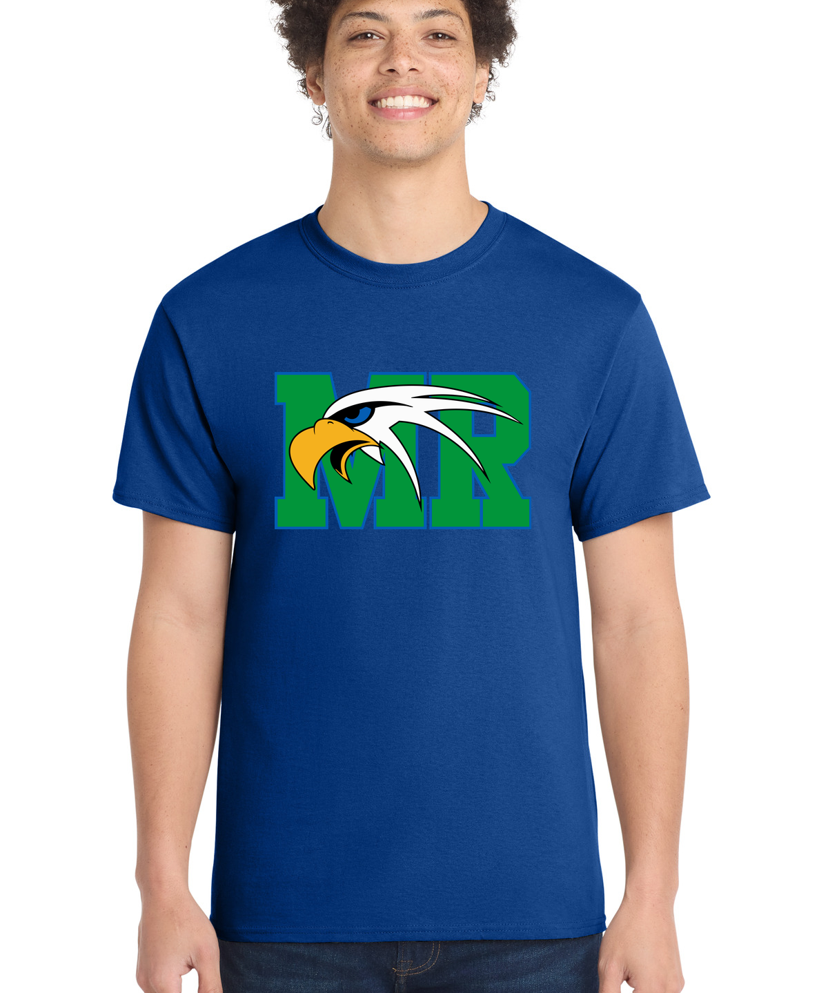 Maple River High School tennis - True Royal Port & Co Core Cotton Tee. PC54