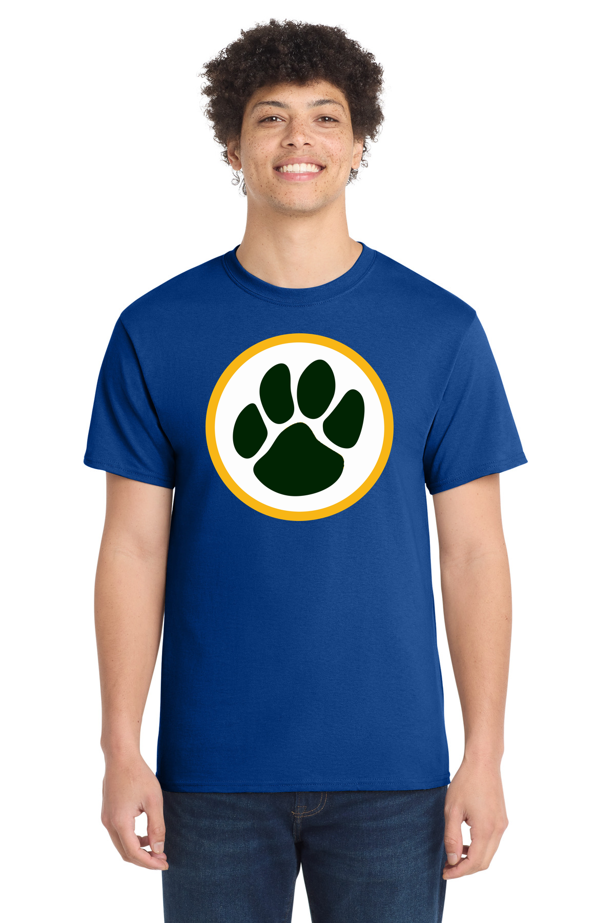 Ashwaubenon High School Football (Boys) - True Royal Port & Co Core Cotton Tee. PC54