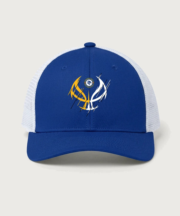 Davenport North High School Basketball Team Store - True Royal/ White Sport-Tek Club Trucker Cap STC46