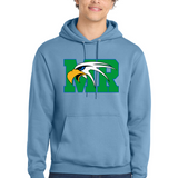 Maple River High School hockey_boys - Tundra Blue Port & Co Core Fleece Pullover Hooded Sweatshirt. PC78H