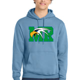 Maple River High School hockey_boys - Tundra Blue Port & Co Core Fleece Pullover Hooded Sweatshirt. PC78H