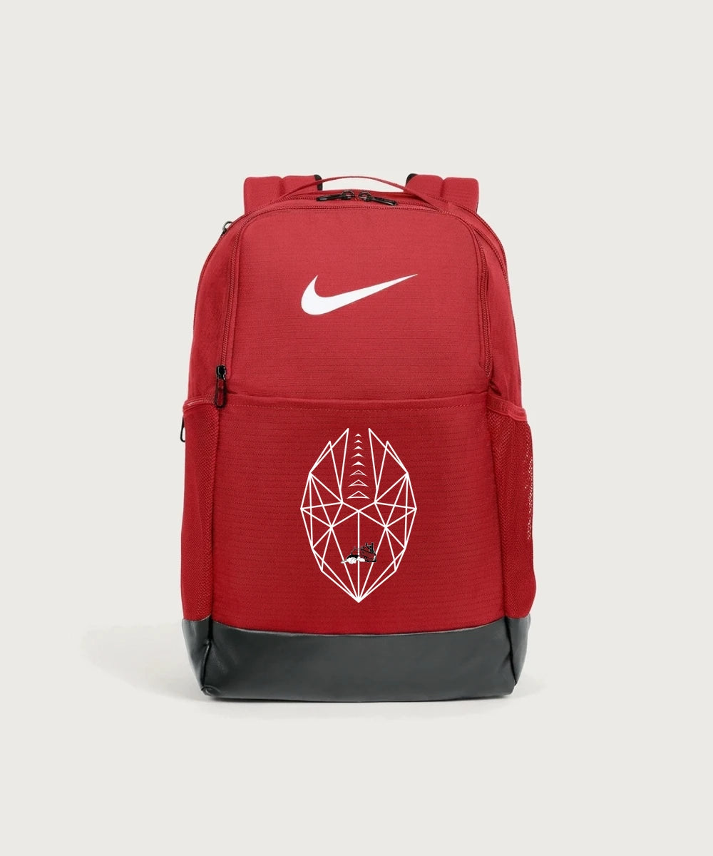 Fulton High School Football (Boys) - University Red Nike Brasilia Medium Backpack NKDH7709
