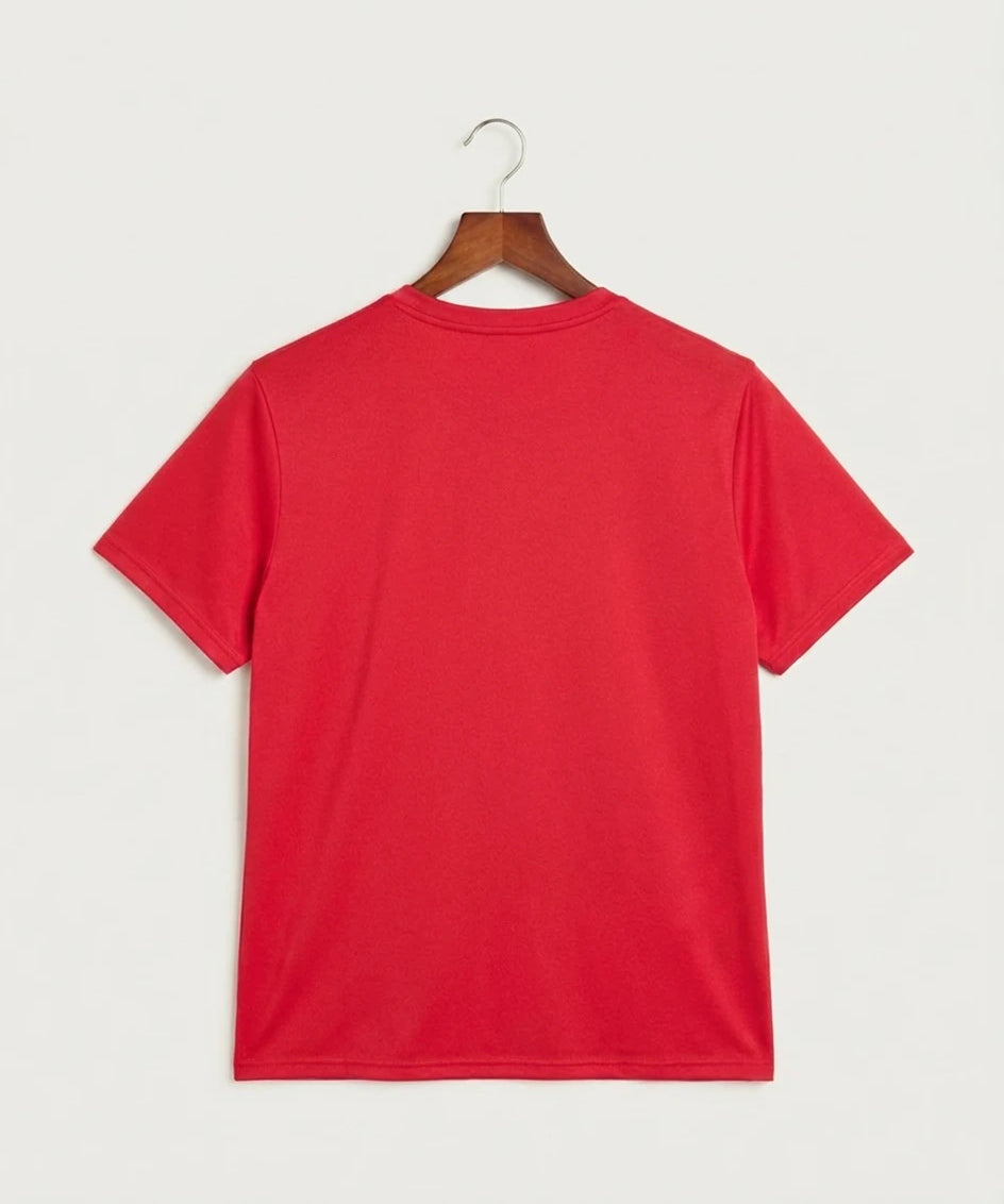 Fulton High School Football (Boys) - University Red Nike Swoosh Sleeve rLegend Tee NKDX8730 (back)
