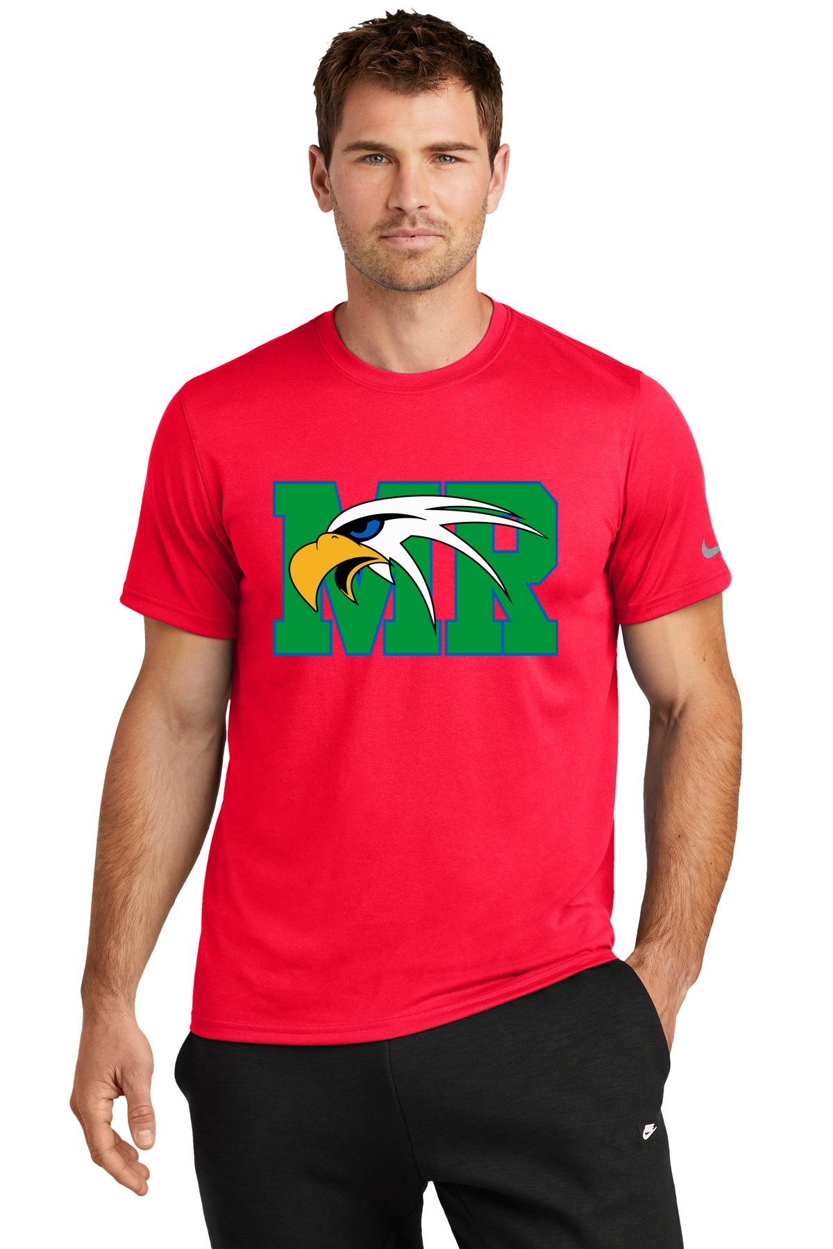 Maple River High School hockey_boys - University Red Nike Swoosh Sleeve rLegend Tee NKDX8730