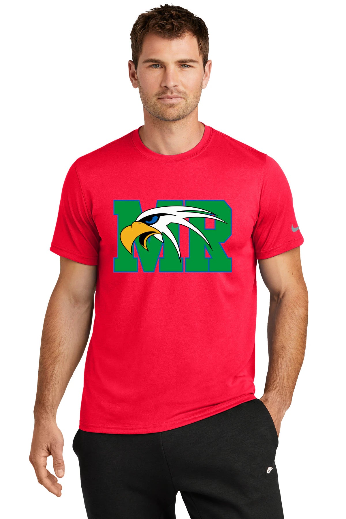 Maple River High School hockey_boys - University Red Nike Swoosh Sleeve rLegend Tee NKDX8730
