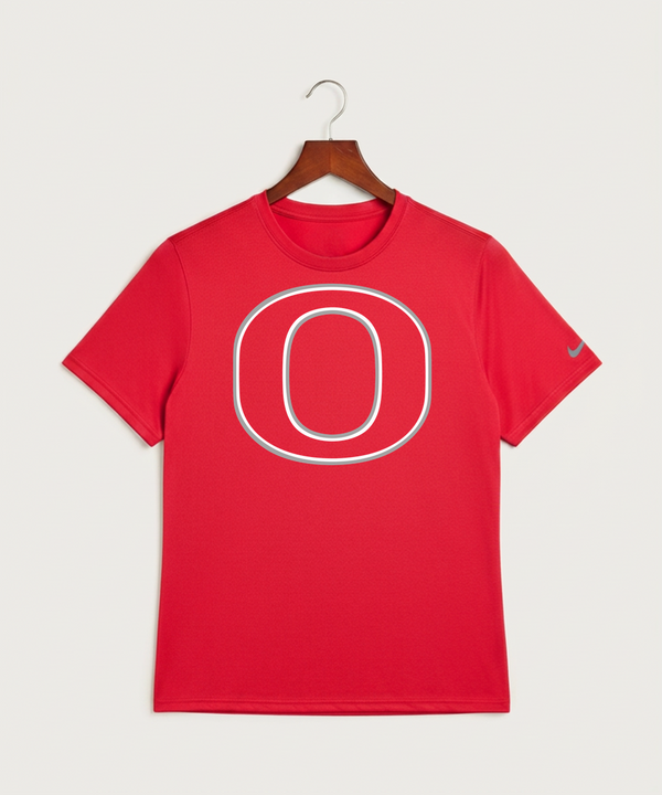 Osakis High School Athletics Coed - University Red Nike Swoosh Sleeve rLegend Tee NKDX8730