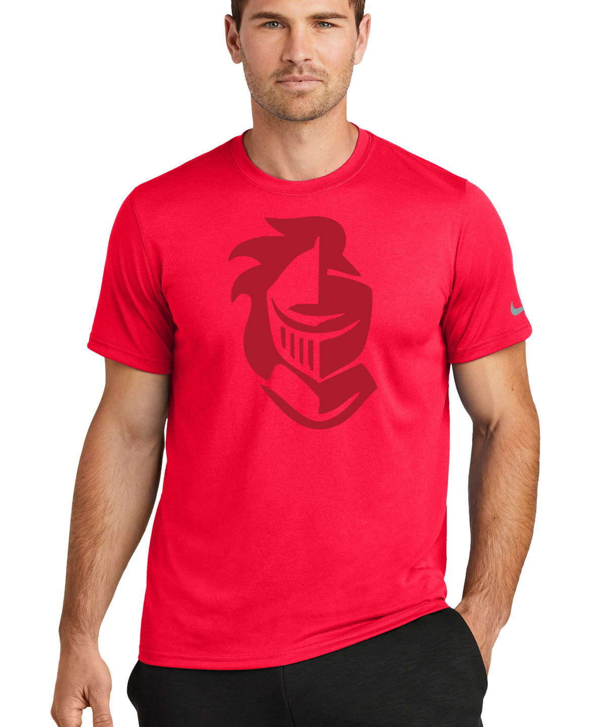 ACGE Football - University Red Nike Swoosh Sleeve rLegend Tee NKDX8730