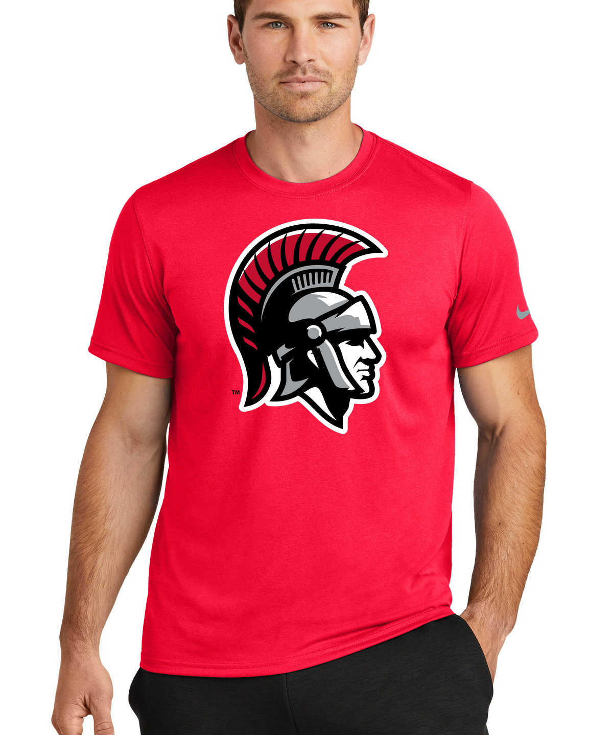 Worthington Football - University Red Nike Swoosh Sleeve rLegend Tee NKDX8730