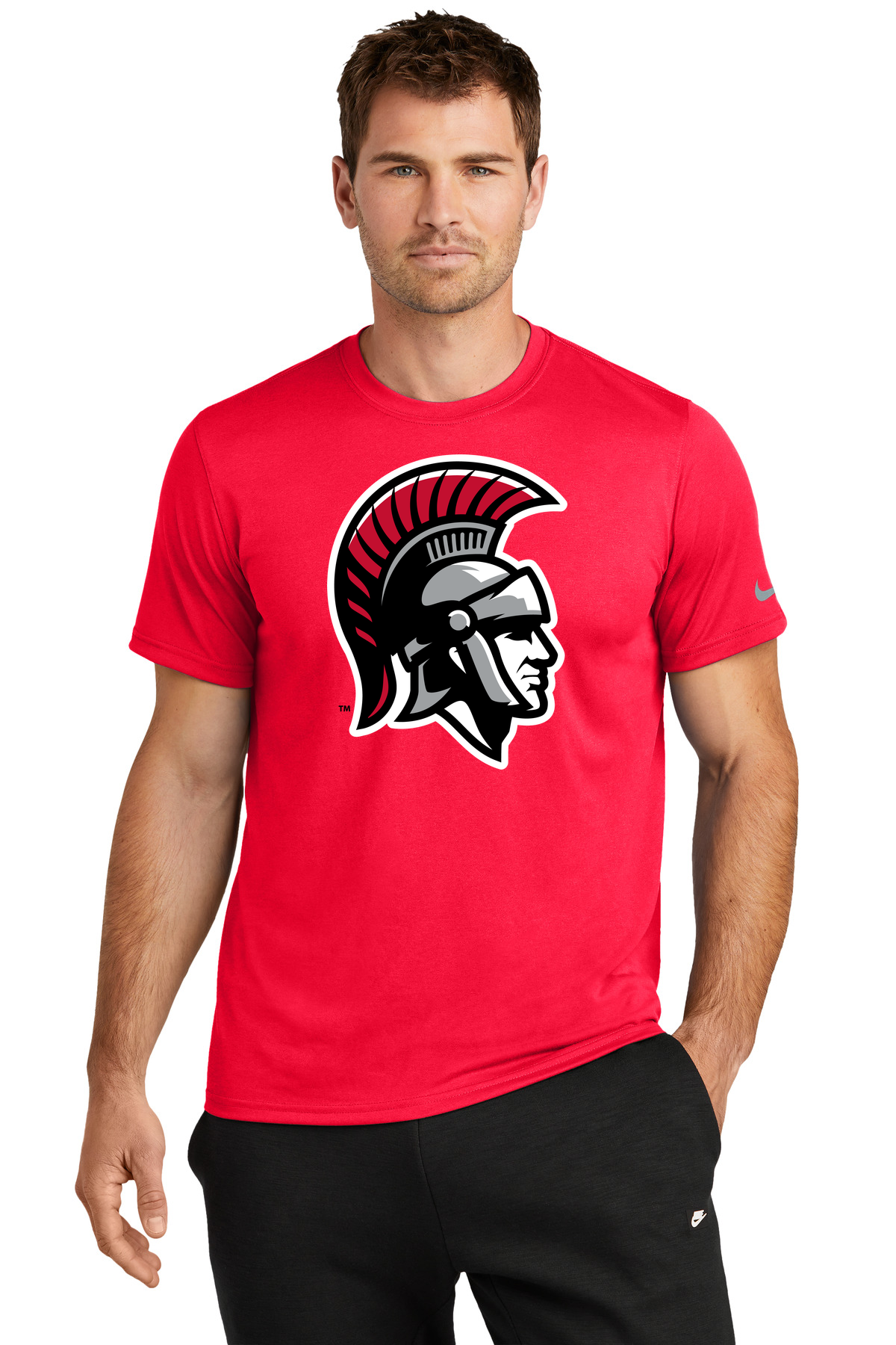 Worthington Football - University Red Nike Swoosh Sleeve rLegend Tee NKDX8730
