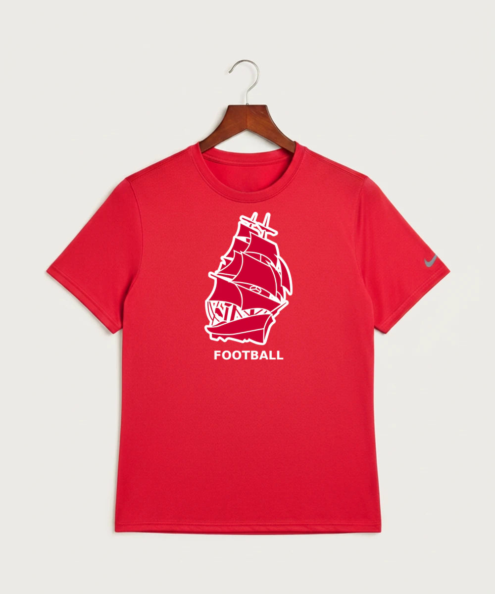 Amboy Football general - University Red Nike Swoosh Sleeve rLegend Tee NKDX8730