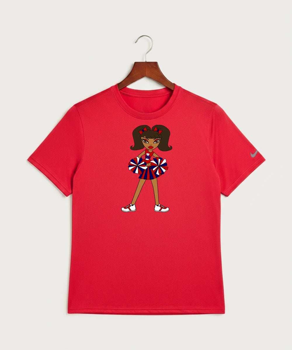 Independence High School Cheer Team - University Red Nike Swoosh Sleeve rLegend Tee NKDX8730
