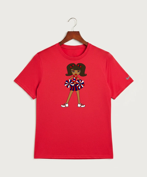 Independence High School Cheer Team - University Red Nike Swoosh Sleeve rLegend Tee NKDX8730