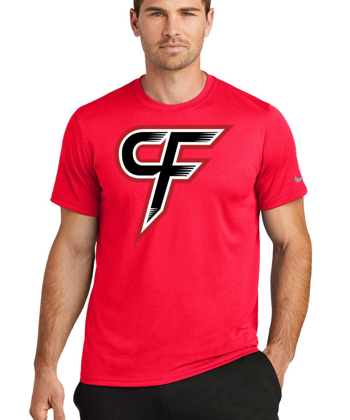 Cannon Falls Volleyball - University Red Nike Swoosh Sleeve rLegend Tee NKDX8730