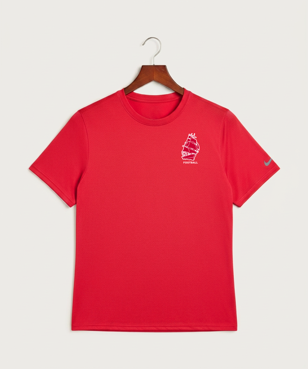 Amboy Football general - University Red Nike Swoosh Sleeve rLegend Tee NKDX8730