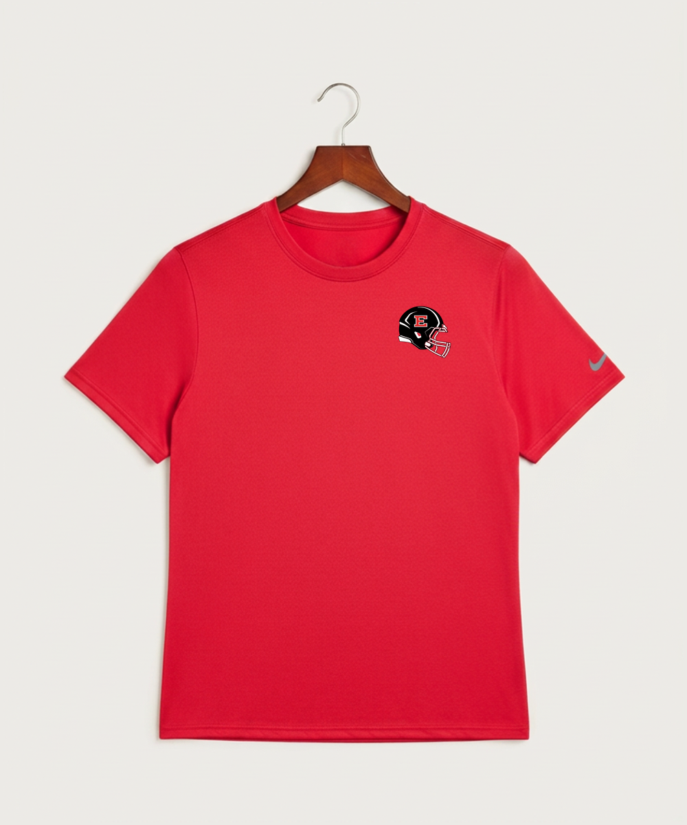 Duluth East High School Football (Boys) - University Red Nike Swoosh Sleeve rLegend Tee NKDX8730
