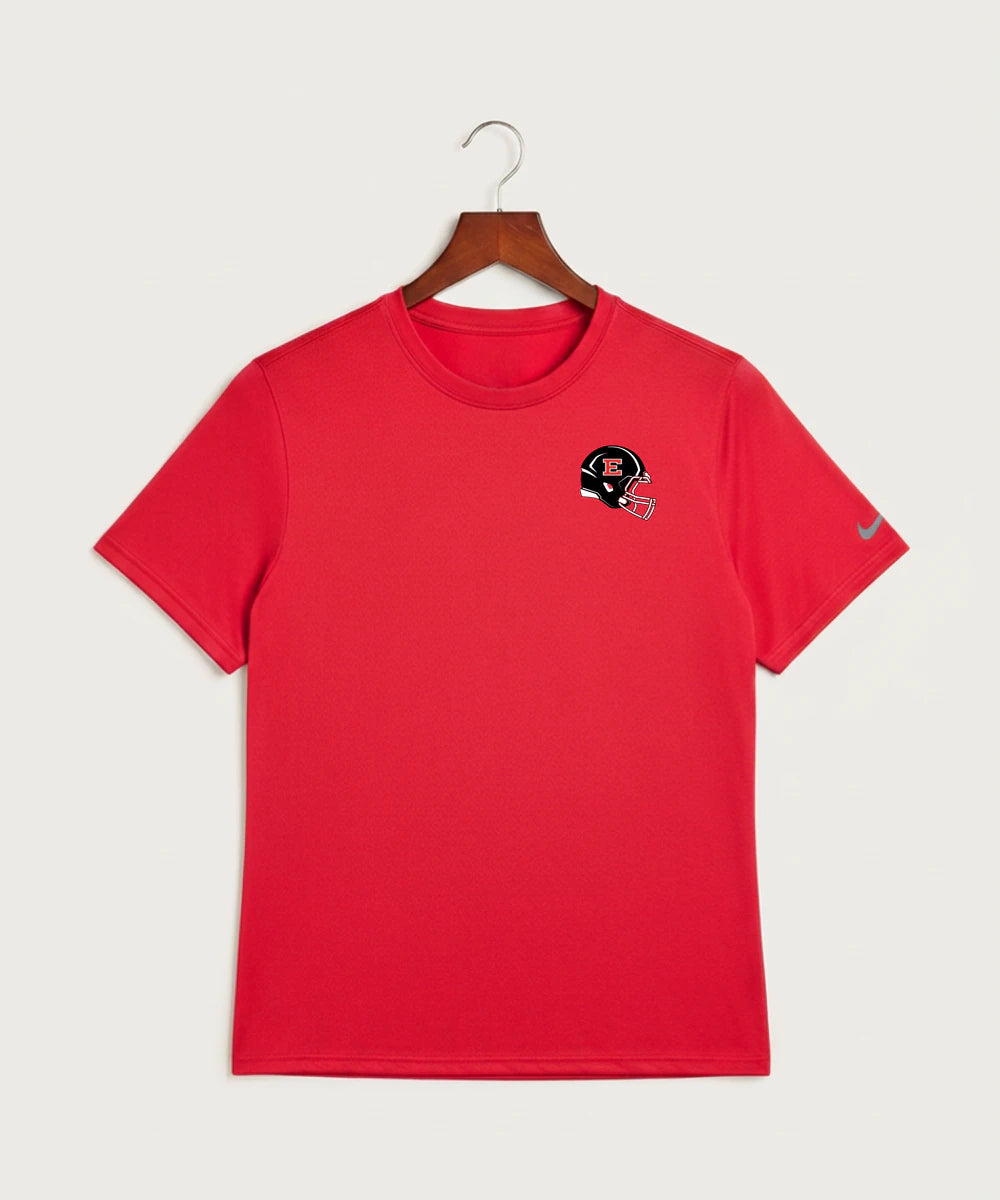 Duluth East High School Football (Boys) - University Red Nike Swoosh Sleeve rLegend Tee NKDX8730
