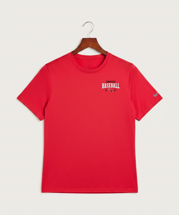Forreston Baseball - University Red Nike Swoosh Sleeve rLegend Tee NKDX8730