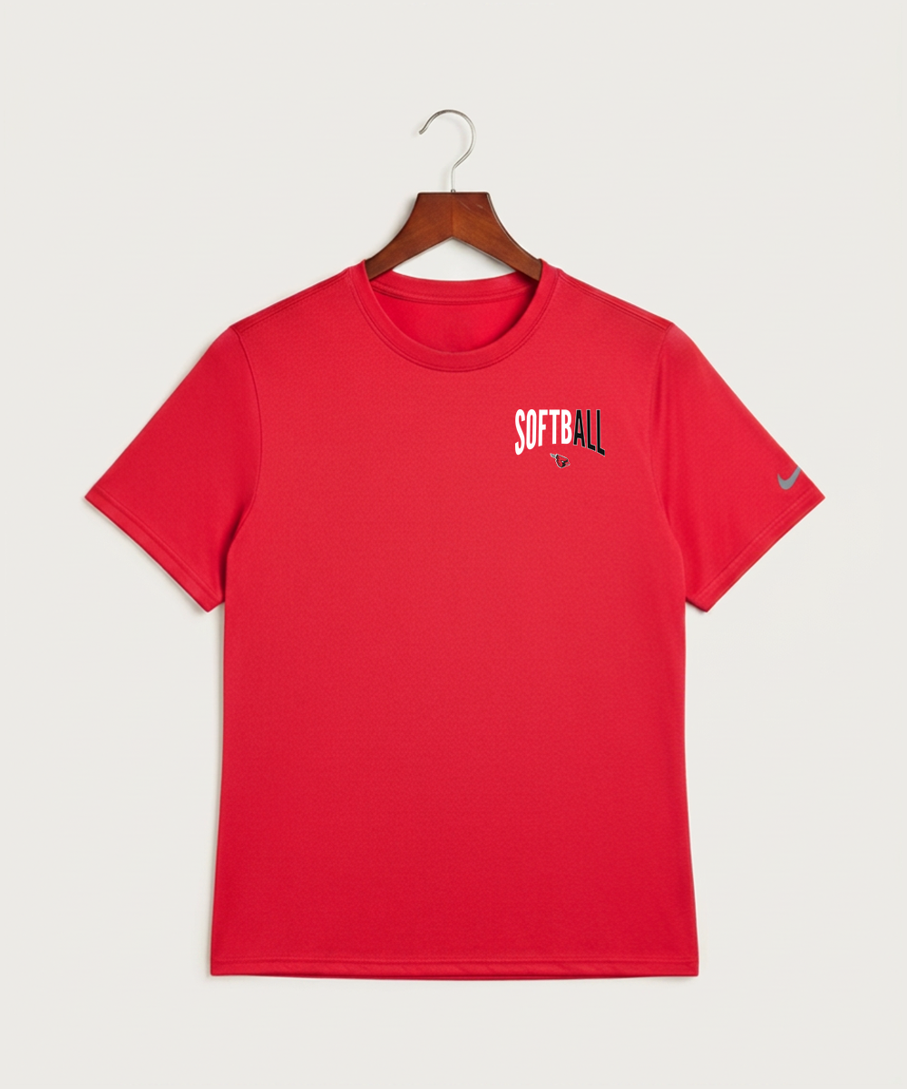 Forreston Softball - University Red Nike Swoosh Sleeve rLegend Tee NKDX8730