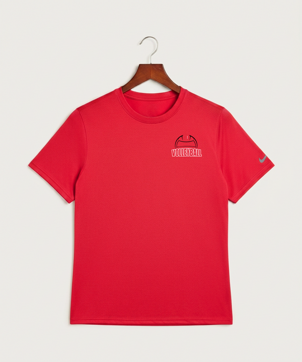 Mcgregor High School Volleyball (Girls) - University Red Nike Swoosh Sleeve rLegend Tee NKDX8730