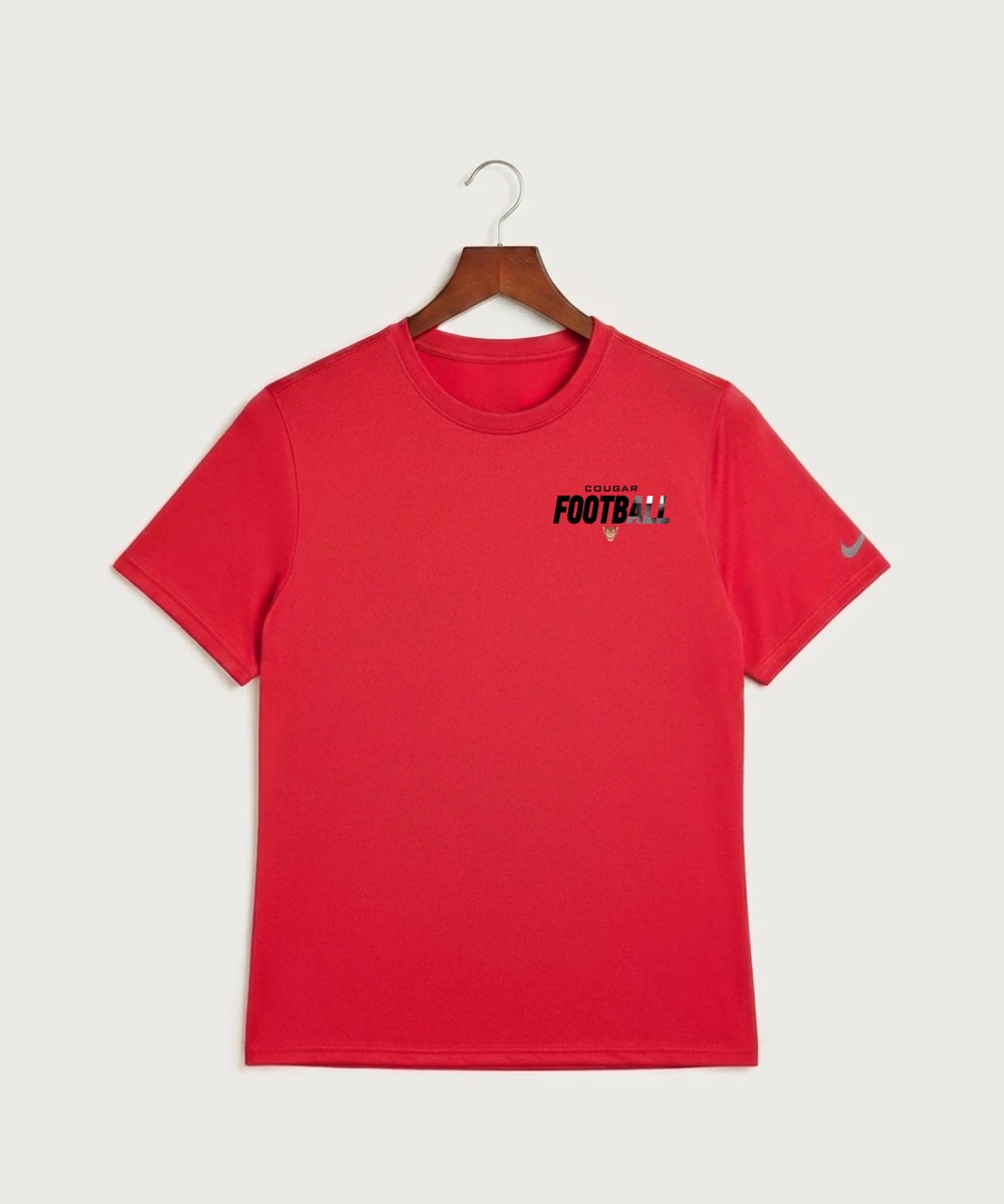 Ada Borup High School Football (Boys) - University Red Nike Swoosh Sleeve rLegend Tee NKDX8730