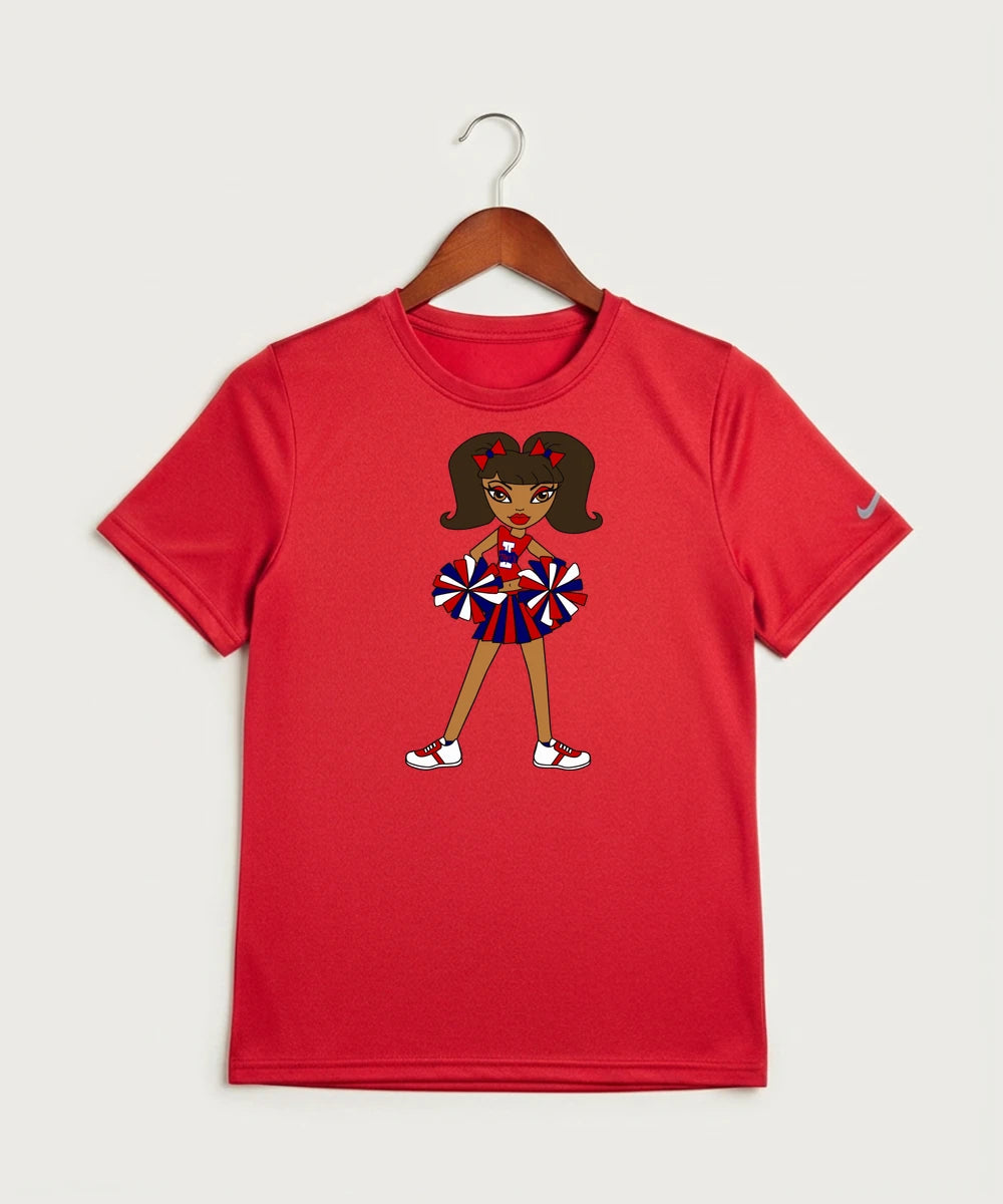 Independence High School Cheer Team - University Red Nike Youth Swoosh Sleeve rLegend Tee NKDX8787