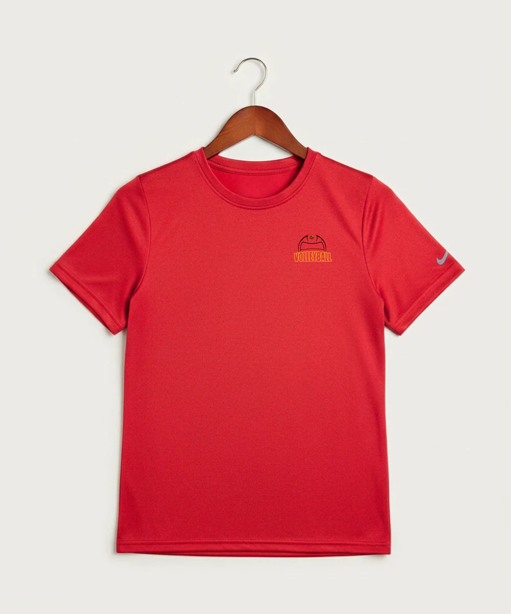 Fargo South High School Volleyball (Girls) - University Red Nike Youth Swoosh Sleeve rLegend Tee NKDX8787
