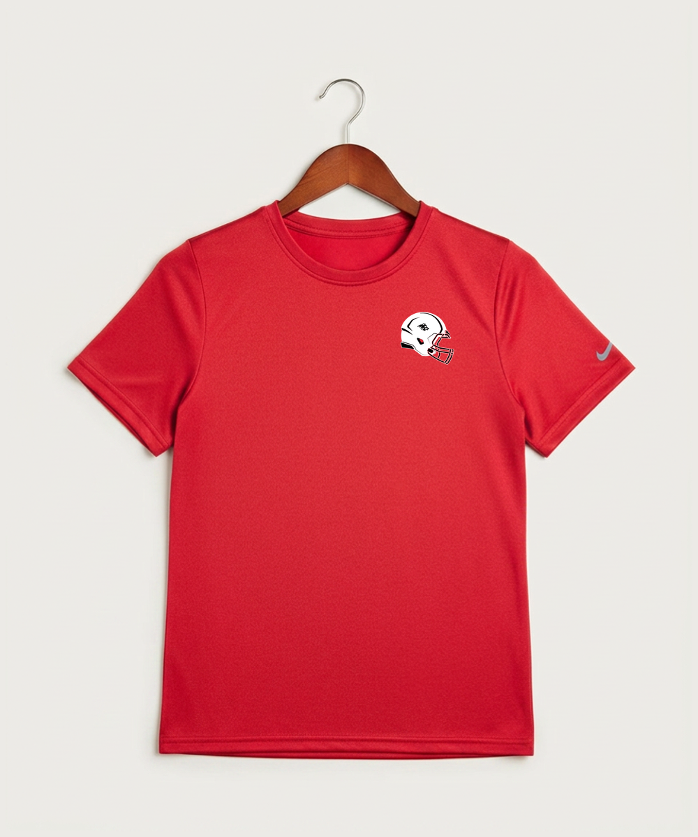 Milaca High School Football (Boys) - University Red Nike Youth Swoosh Sleeve rLegend Tee NKDX8787