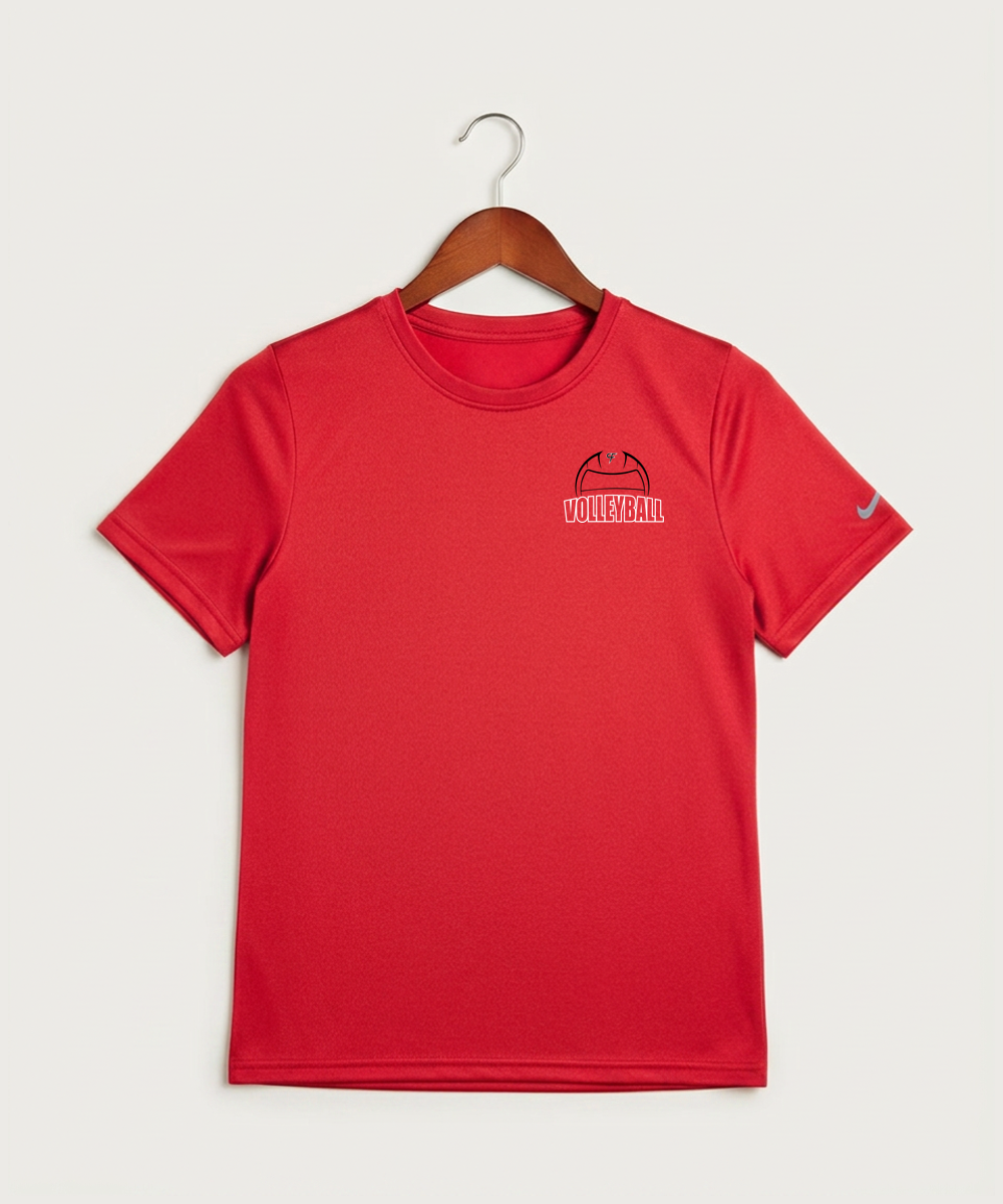 Cannon Falls High School Volleyball (Girls) - University Red Nike Youth Swoosh Sleeve rLegend Tee NKDX8787