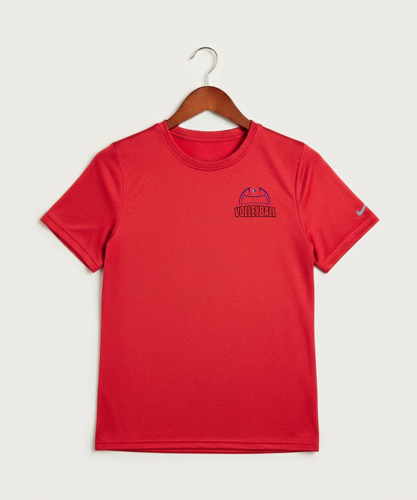 Hills-Beaver Creek High School Volleyball (Girls) - University Red Nike Youth Swoosh Sleeve rLegend Tee NKDX8787