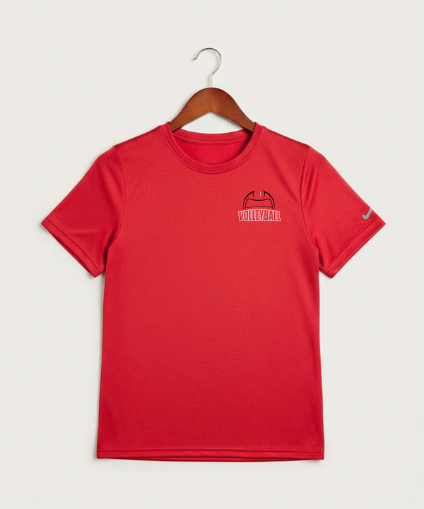 Mcgregor High School Volleyball (Girls) - University Red Nike Youth Swoosh Sleeve rLegend Tee NKDX8787