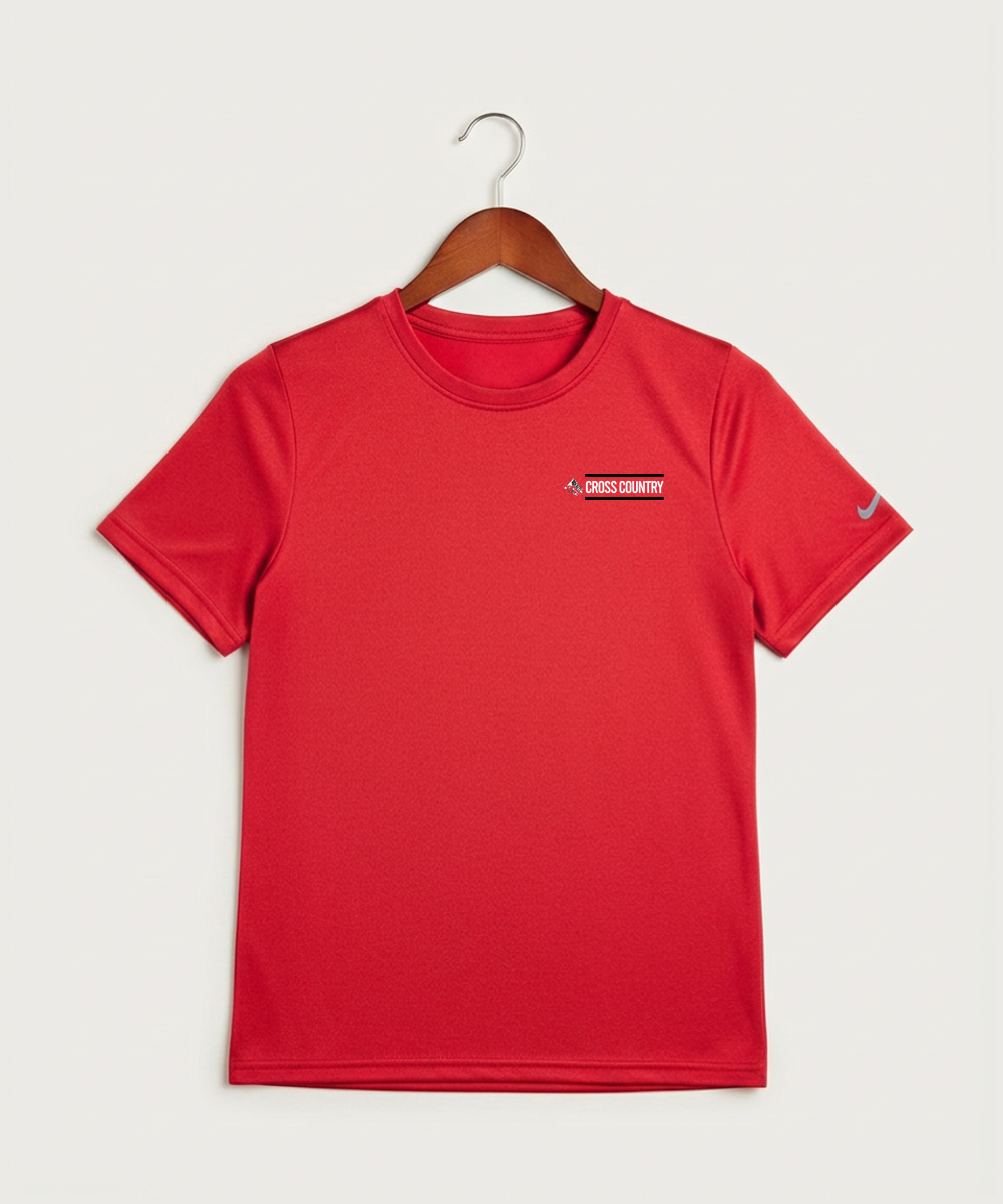 John Marshall High School Cross Country (Coed) - University Red Nike Youth Swoosh Sleeve rLegend Tee NKDX8787
