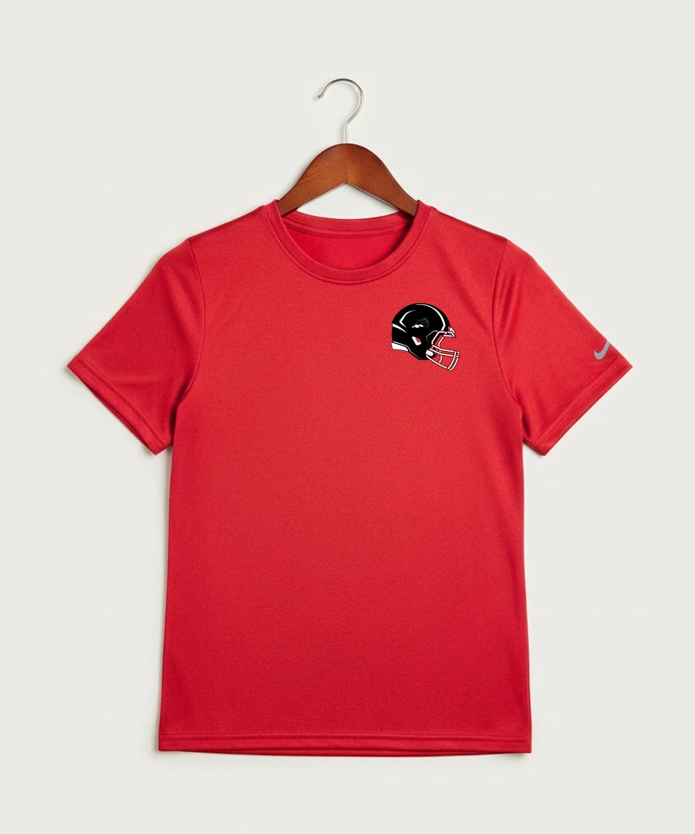 Fulton High School Football (Boys) - University Red Nike Youth Swoosh Sleeve rLegend Tee NKDX8787