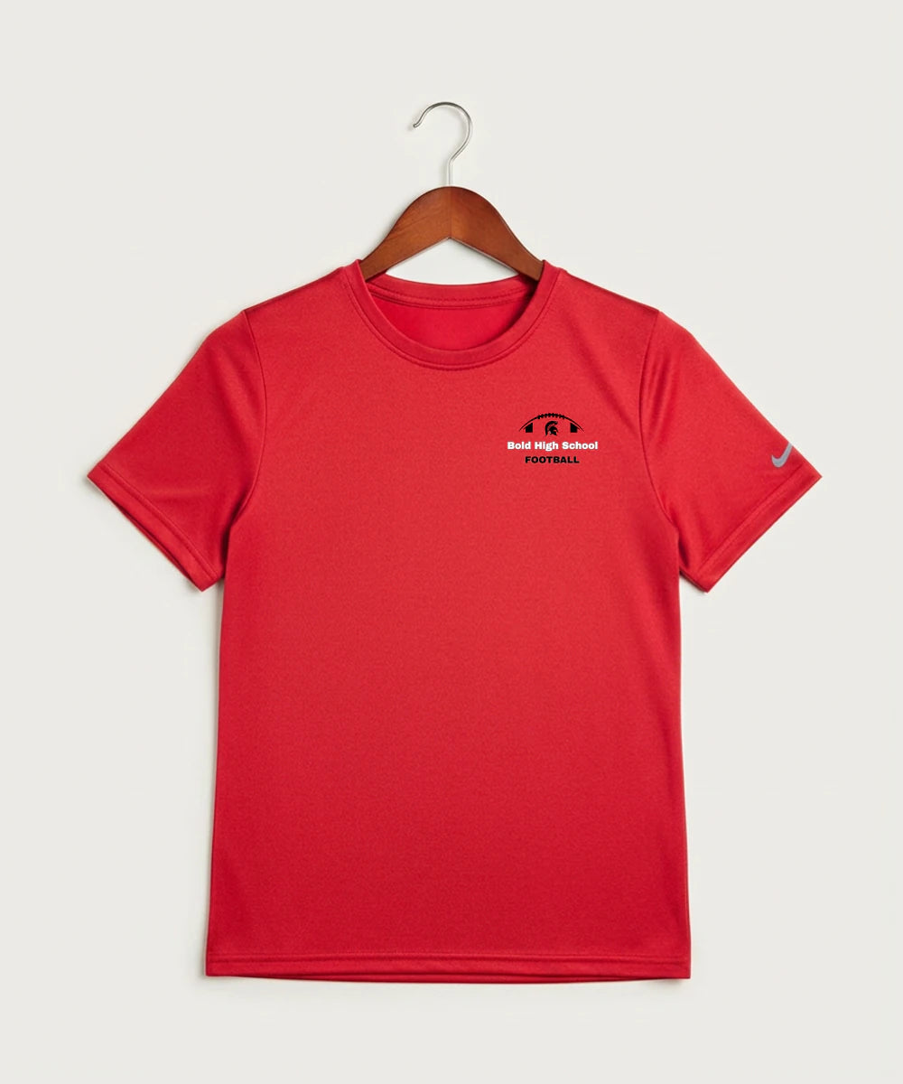 Bold High School Football (Boys) - University Red Nike Youth Swoosh Sleeve rLegend Tee NKDX8787