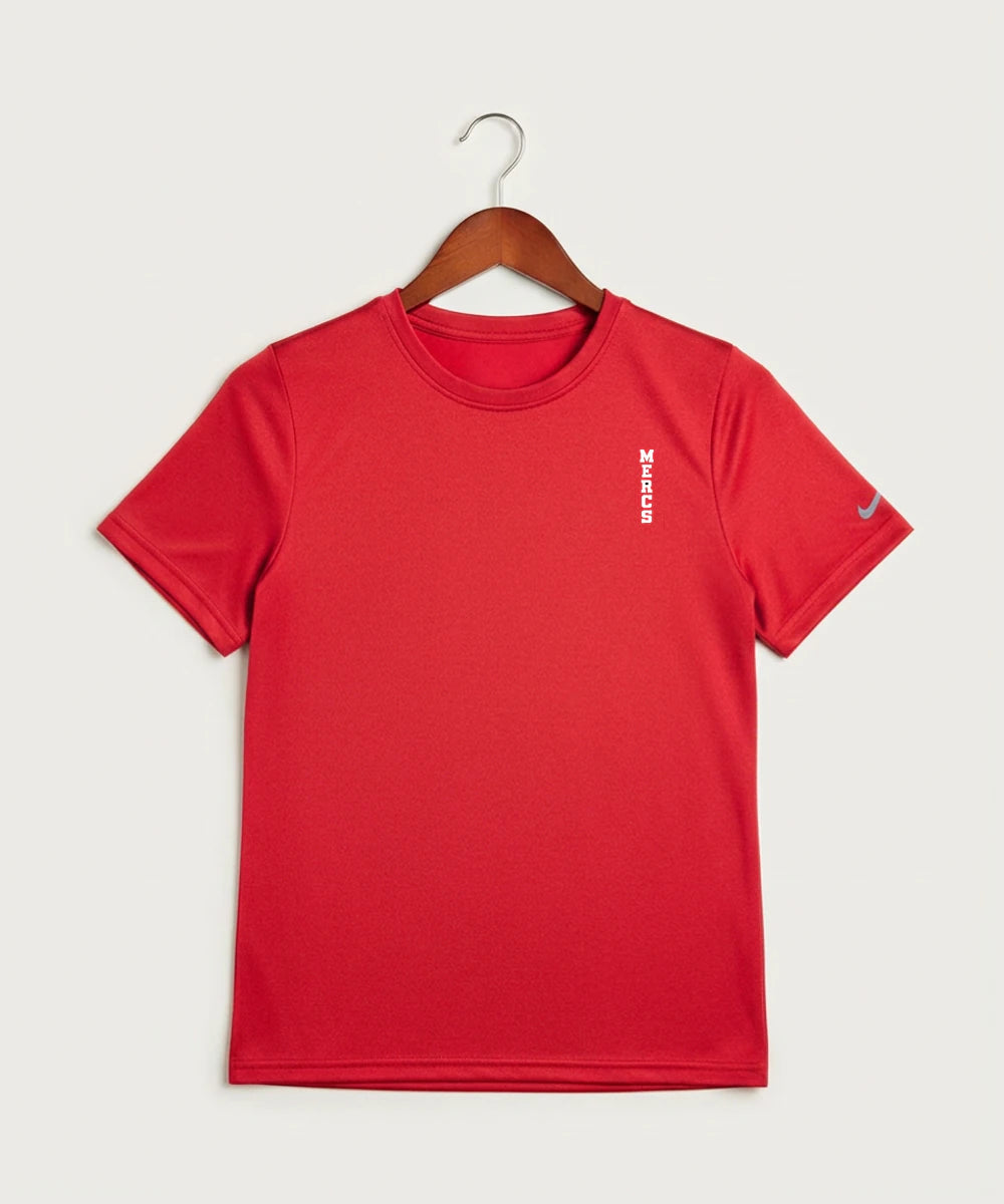 Mcgregor High School Volleyball (Girls) - University Red Nike Youth Swoosh Sleeve rLegend Tee NKDX8787