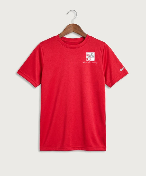 Heart Shot Ministry Archery Team Store - University Red Nike Youth Swoosh Sleeve rLegend Tee NKDX8787