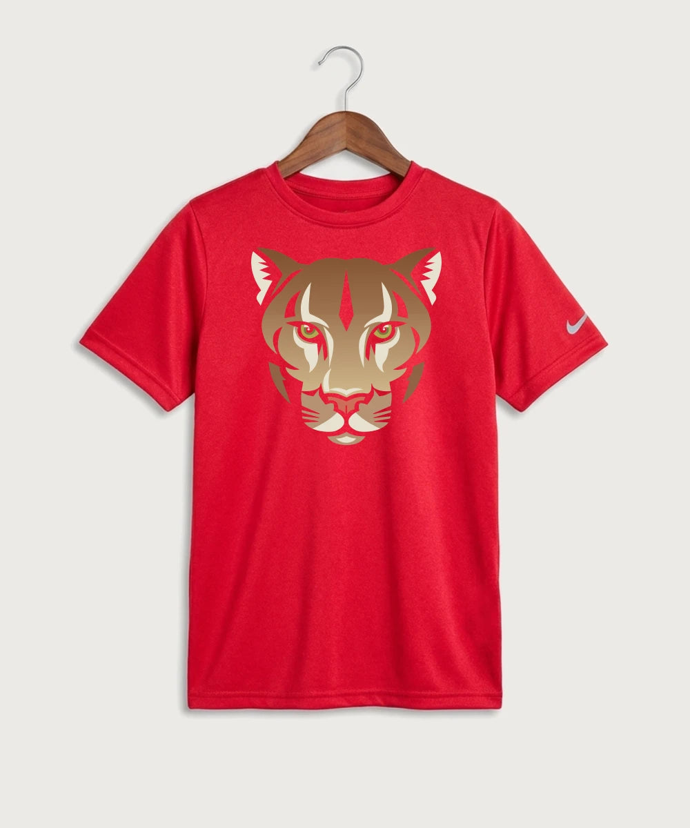Ada Borup High School Football (Boys) - University Red Nike Youth Swoosh Sleeve rLegend Tee NKDX8787