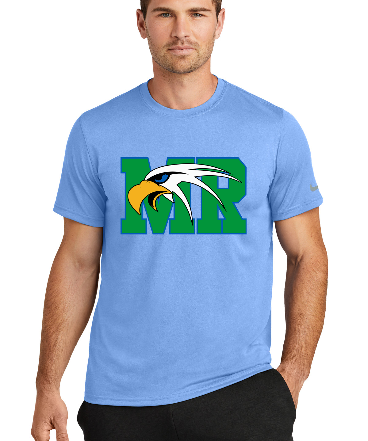 Maple River High School hockey_boys - Valor Blue Nike Swoosh Sleeve rLegend Tee NKDX8730