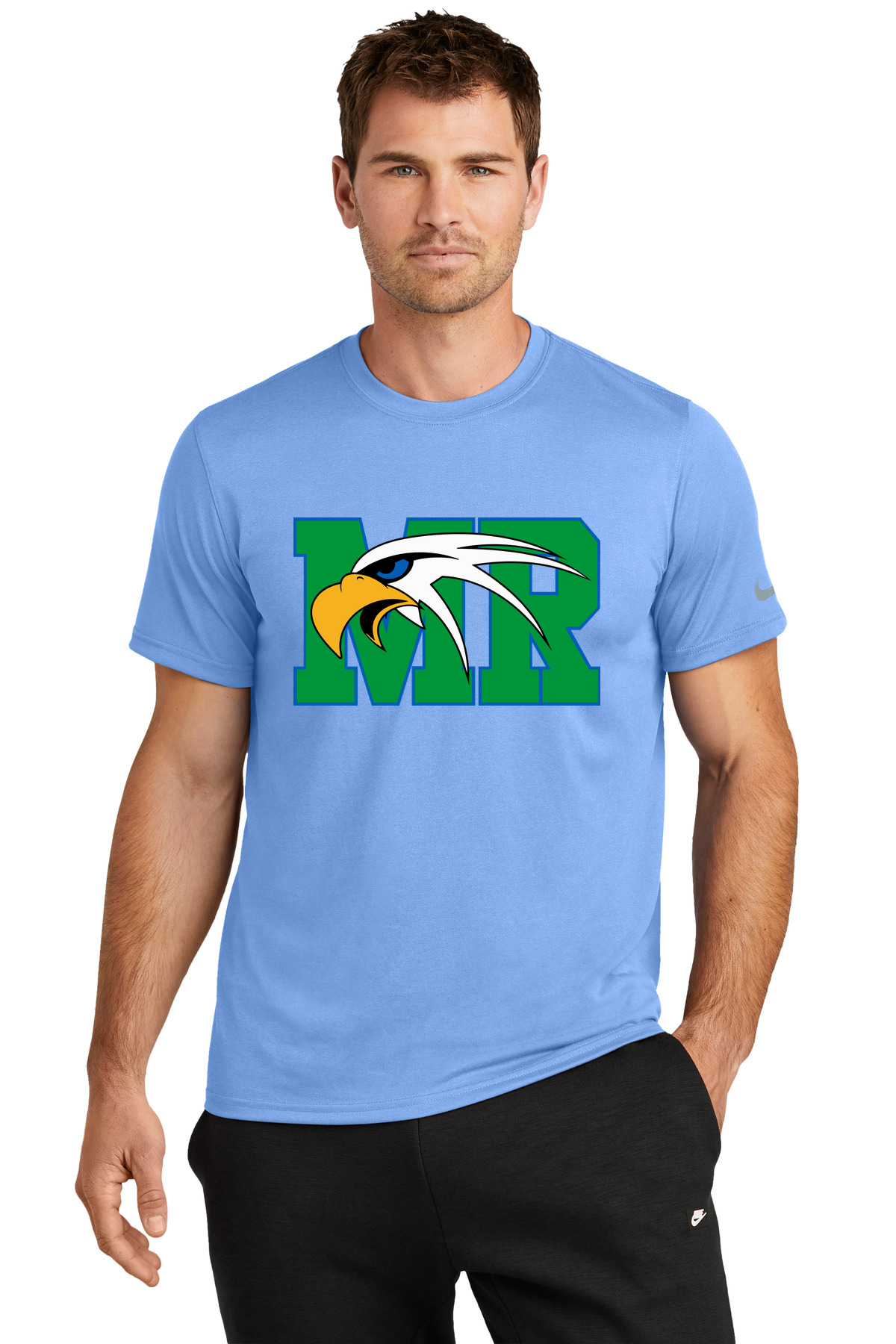 Maple River High School hockey_boys - Valor Blue Nike Swoosh Sleeve rLegend Tee NKDX8730